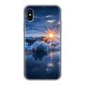 Дизайнерский силиконовый чехол для Iphone x10 айсберг