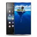 Дизайнерский пластиковый чехол для Sony Xperia acro S айсберг