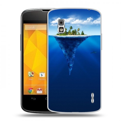 Дизайнерский пластиковый чехол для LG Google Nexus 4 айсберг