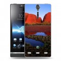 Дизайнерский пластиковый чехол для Sony Xperia S каньоны