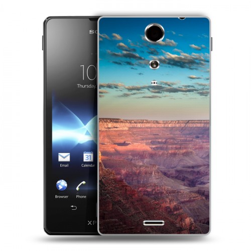 Дизайнерский пластиковый чехол для Sony Xperia TX каньоны