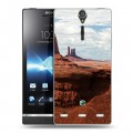 Дизайнерский пластиковый чехол для Sony Xperia S каньоны