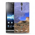 Дизайнерский пластиковый чехол для Sony Xperia S каньоны