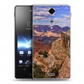 Дизайнерский пластиковый чехол для Sony Xperia TX каньоны