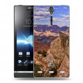 Дизайнерский пластиковый чехол для Sony Xperia S каньоны