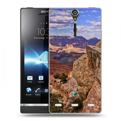 Дизайнерский пластиковый чехол для Sony Xperia S каньоны