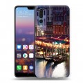 Дизайнерский силиконовый с усиленными углами чехол для Huawei P20 Pro венеция