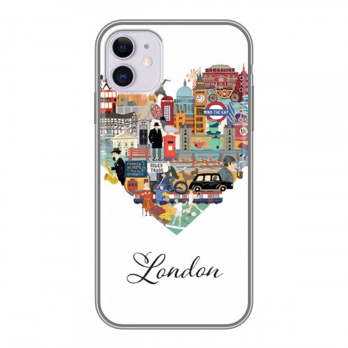 Дизайнерский силиконовый чехол для Iphone 11 Лондон