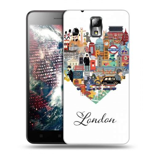 Дизайнерский силиконовый чехол для Lenovo S580 Ideaphone Лондон