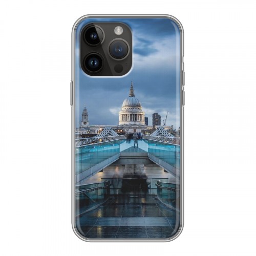 Дизайнерский силиконовый с усиленными углами чехол для Iphone 14 Pro Max Лондон