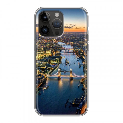 Дизайнерский силиконовый с усиленными углами чехол для Iphone 14 Pro Max Лондон