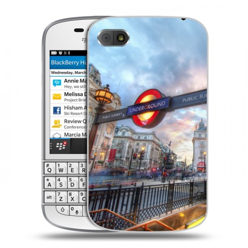 Дизайнерский пластиковый чехол для BlackBerry Q10 Лондон