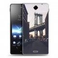 Дизайнерский пластиковый чехол для Sony Xperia TX Нью-Йорк