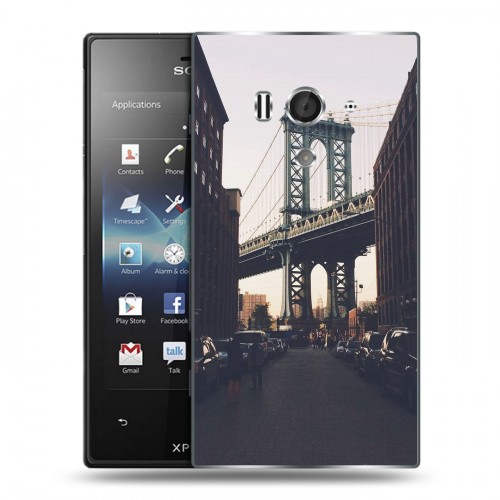 Дизайнерский пластиковый чехол для Sony Xperia acro S Нью-Йорк