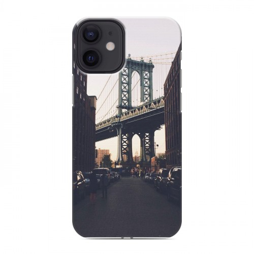 Дизайнерский силиконовый с усиленными углами чехол для Iphone 12 Mini Нью-Йорк