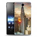 Дизайнерский пластиковый чехол для Sony Xperia TX Нью-Йорк