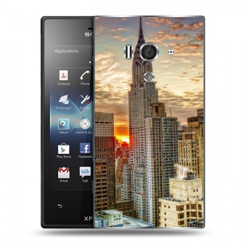 Дизайнерский пластиковый чехол для Sony Xperia acro S Нью-Йорк