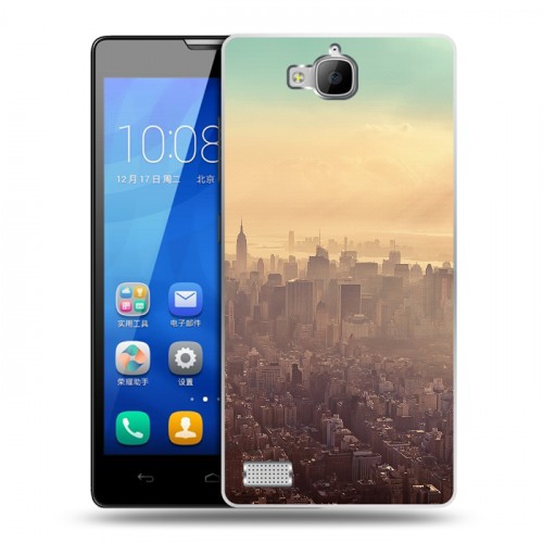 Дизайнерский пластиковый чехол для Huawei Honor 3c Нью-Йорк