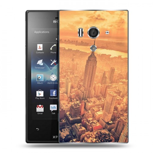 Дизайнерский пластиковый чехол для Sony Xperia acro S Нью-Йорк