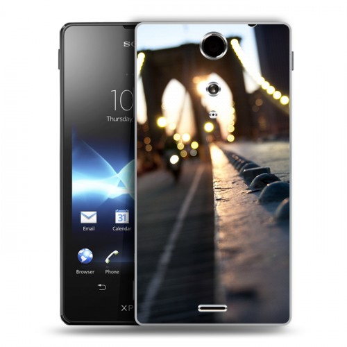 Дизайнерский пластиковый чехол для Sony Xperia TX Нью-Йорк