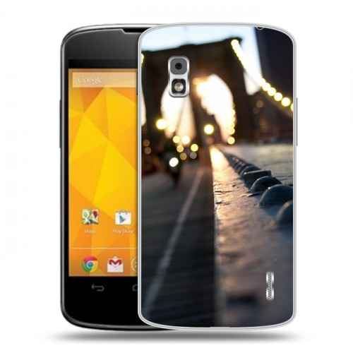 Дизайнерский пластиковый чехол для LG Google Nexus 4 Нью-Йорк