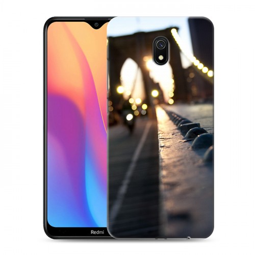 Дизайнерский силиконовый с усиленными углами чехол для Xiaomi RedMi 8A Нью-Йорк