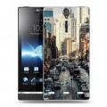 Дизайнерский пластиковый чехол для Sony Xperia S Нью-Йорк