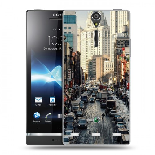 Дизайнерский пластиковый чехол для Sony Xperia S Нью-Йорк