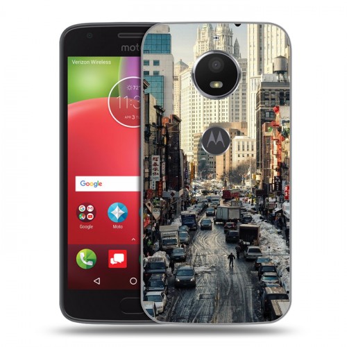 Дизайнерский пластиковый чехол для Motorola Moto E4 Plus Нью-Йорк