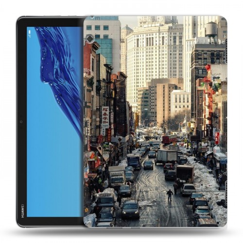 Дизайнерский силиконовый чехол для Huawei MediaPad T5 Нью-Йорк