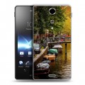 Дизайнерский пластиковый чехол для Sony Xperia TX амстердам