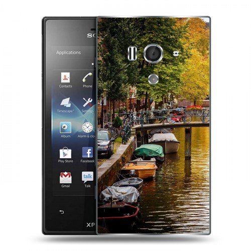 Дизайнерский пластиковый чехол для Sony Xperia acro S амстердам