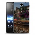 Дизайнерский пластиковый чехол для Sony Xperia TX амстердам