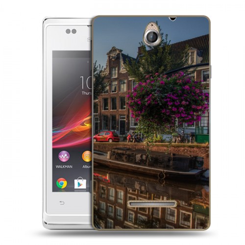 Дизайнерский пластиковый чехол для Sony Xperia E амстердам