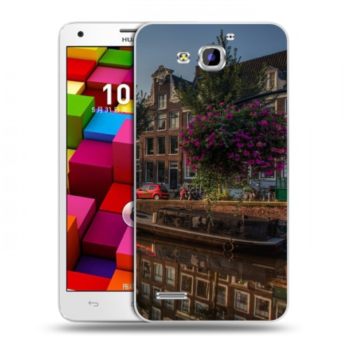 Дизайнерский пластиковый чехол для Huawei Honor 3x амстердам