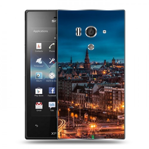 Дизайнерский пластиковый чехол для Sony Xperia acro S амстердам