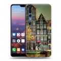 Дизайнерский силиконовый с усиленными углами чехол для Huawei P20 Pro амстердам