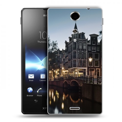 Дизайнерский пластиковый чехол для Sony Xperia TX амстердам