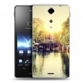 Дизайнерский пластиковый чехол для Sony Xperia TX амстердам