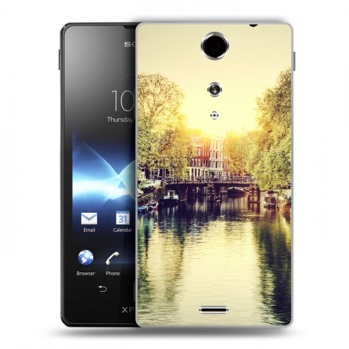 Дизайнерский пластиковый чехол для Sony Xperia TX амстердам