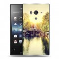 Дизайнерский пластиковый чехол для Sony Xperia acro S амстердам