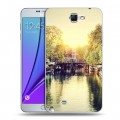 Дизайнерский пластиковый чехол для Samsung Galaxy Note 2 амстердам