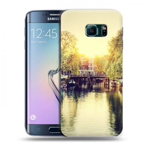 Дизайнерский силиконовый чехол для Samsung Galaxy S6 Edge амстердам