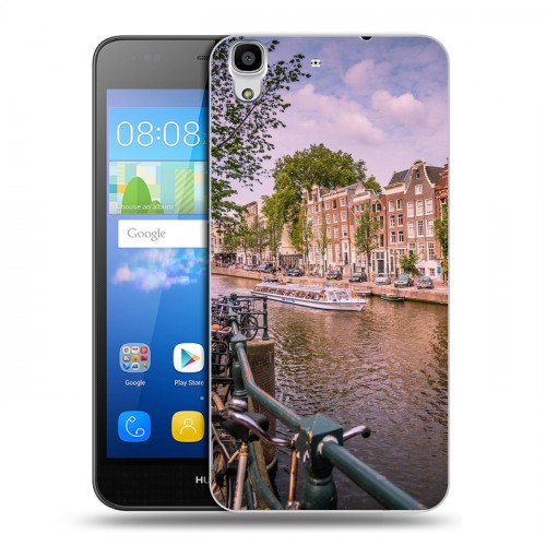 Дизайнерский пластиковый чехол для Huawei Y6 амстердам