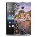 Дизайнерский пластиковый чехол для Sony Xperia acro S амстердам