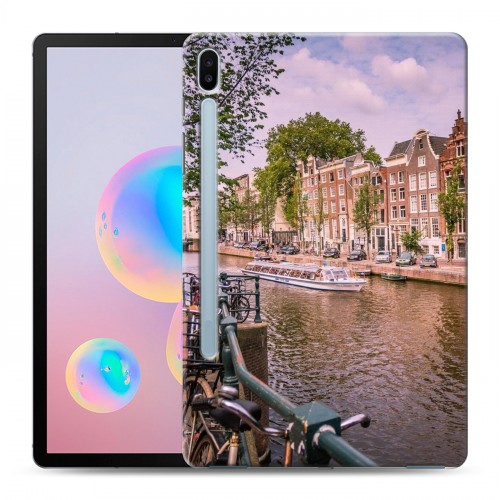 Дизайнерский силиконовый с усиленными углами чехол для Samsung Galaxy Tab S6 амстердам