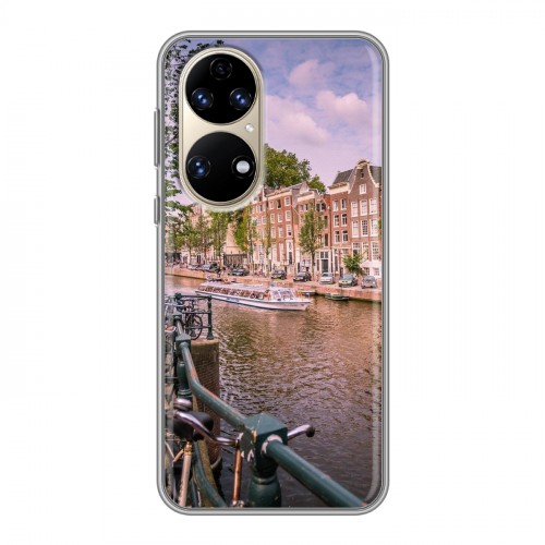 Дизайнерский силиконовый чехол для Huawei P50 Pro амстердам