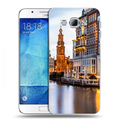 Дизайнерский пластиковый чехол для Samsung Galaxy A8 амстердам