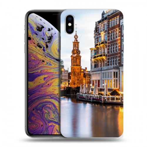 Дизайнерский силиконовый чехол для Iphone Xs Max амстердам