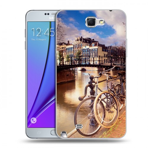 Дизайнерский пластиковый чехол для Samsung Galaxy Note 2 амстердам